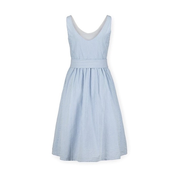 HOPE & HENRY WOMEN A-Line Dress with Waist Sash NWT Size 8 100% organic cotton - Picture 8 of 15